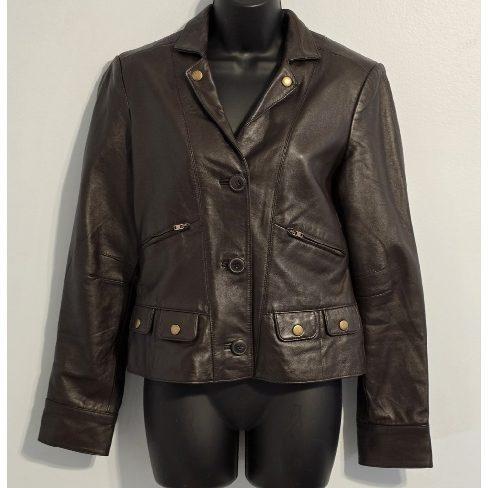 Metro 7 Women's Chocolate Brown Soft Leather Size 4 Rich Mom City Classy Pockets